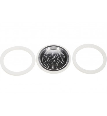 Lot de 3 joints caoutchouc + 1 filtre inox 1 tasse