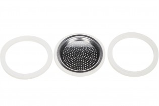 Lot de 3 joints caoutchouc + 1 filtre inox 1 tasse