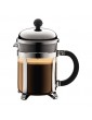 Cafetière à piston Chambord 0.5 L noire (4 Tasses)