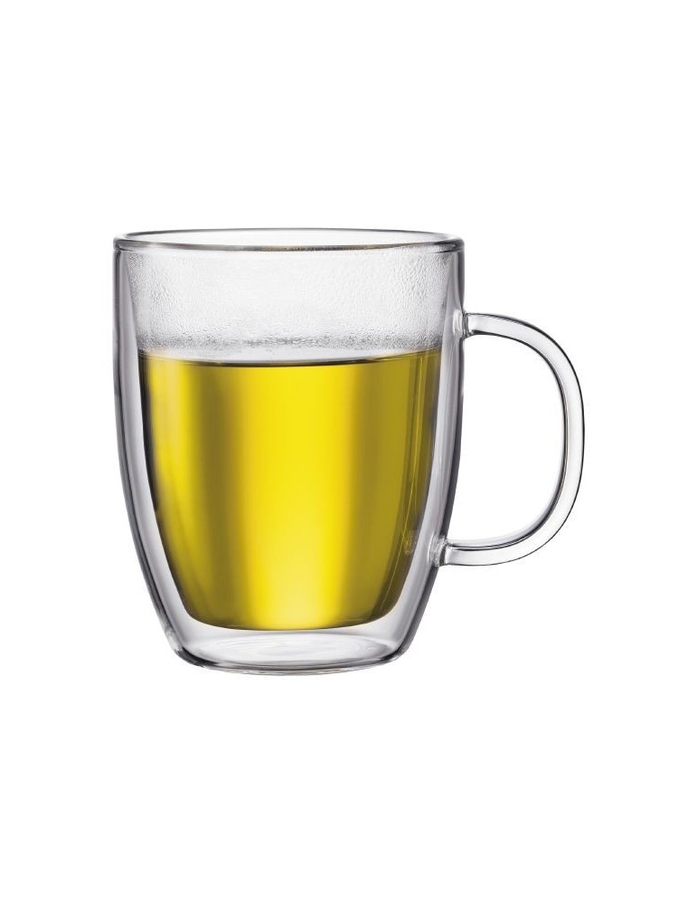 Lot de 2 Mug Jumbo en verre double paroi, BODUM 0.45 cl