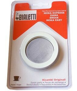 Joint pour cafetière Bialetti alu 1 tasse (3 joints + 1 filtre inox) (Copie)