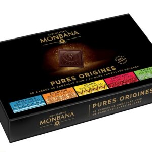 COFFRET 50 CARRES DE CHOCOLAT PURES ORIGINES
