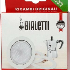 Joints pour cafetière Bialetti alu 3-4 tasses (3 joints + 1 filtre inox) (Copie)