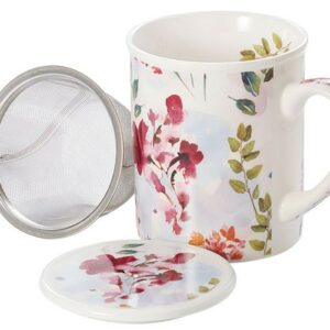 Tisanière Cha Cult Elfie fleurie 250 ml avec filtre en inox et couvercle