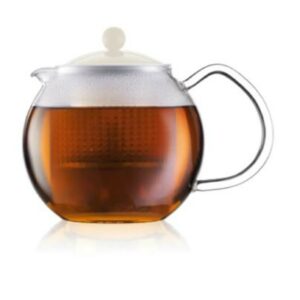 Théière piston Assam, filtre et couvercle plastique blanc - 1 litre (Copie)