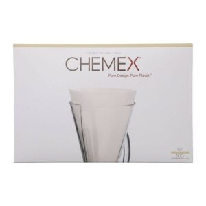 100 Filtres papier blanc pour cafetières Chemex® 1 à 3 tasses (Copie)