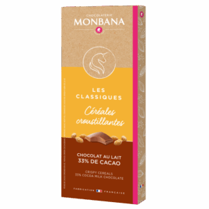 Tablette de Chocolat au Lait et céréales croustillantes 33% de cacao - 80gr (Copie)