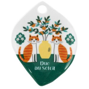 Repose sachet de thé - CHAT DUO AU SOLEIL - Derrière la Porte (Copie)