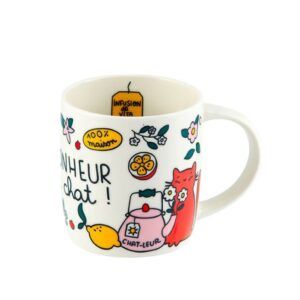 Mug LEMAN - LE BONHEUR C'EST CHAT - Derrière la Porte (Copie)