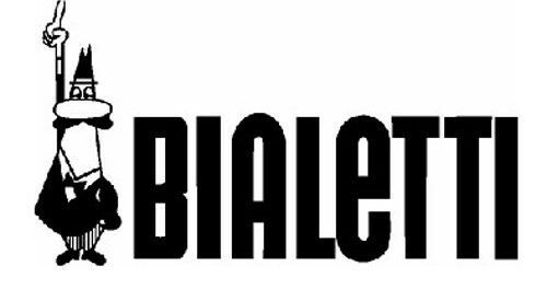 Logo de Bialetti avec personnage emblématique