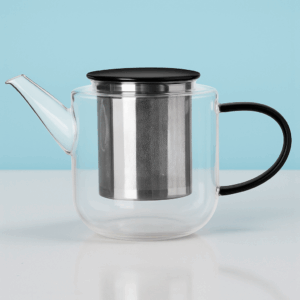 theiere verre anse noir