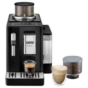 Machine à café à grains De’Longhi Rivelia FEB 4435.B Noir Onyx avec deux bacs interchangeables
