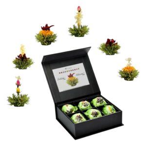coffret fleurs de the vert