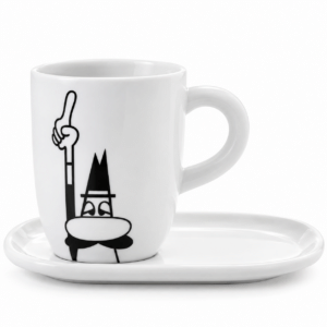 Mug Bialetti en porcelaine 340 ml avec soucoupe