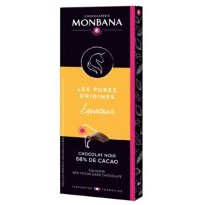 Tablette chocolat noir Équateur 66 % MONBANA 80 g