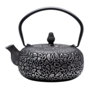théière fonte de chine yezi 0,6 l noir/argent