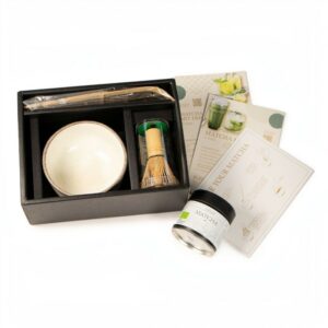 Coffret Matcha Premium avec bol en céramique, fouet en bambou, support et cuillère pour préparation traditionnelle du matcha