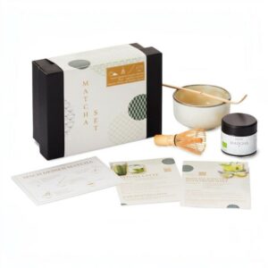 Coffret Matcha Premium avec bol en céramique, fouet en bambou, support et cuillère pour préparation traditionnelle du matcha
