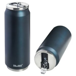 Thermo Canette Ibili Musgo 330 ml en acier inoxydable avec double paroi sous vide et paille intégrée