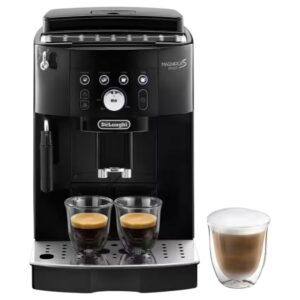 Expresso broyeur De’Longhi Magnifica S Smart FEB 2533.B noire avec molette de réglage et buse vapeur