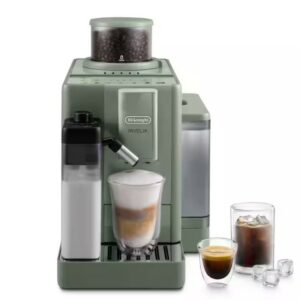 Expresso broyeur De’Longhi Rivelia Start FEB 4255.GR Vert Jade avec carafe LatteCrema Hot et deux bacs à grains interchangeables