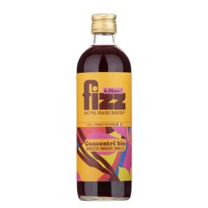 Bouteille de concentré hibiscus mangue vanille bio équitable Maison Meneau FIZZ 50 cl