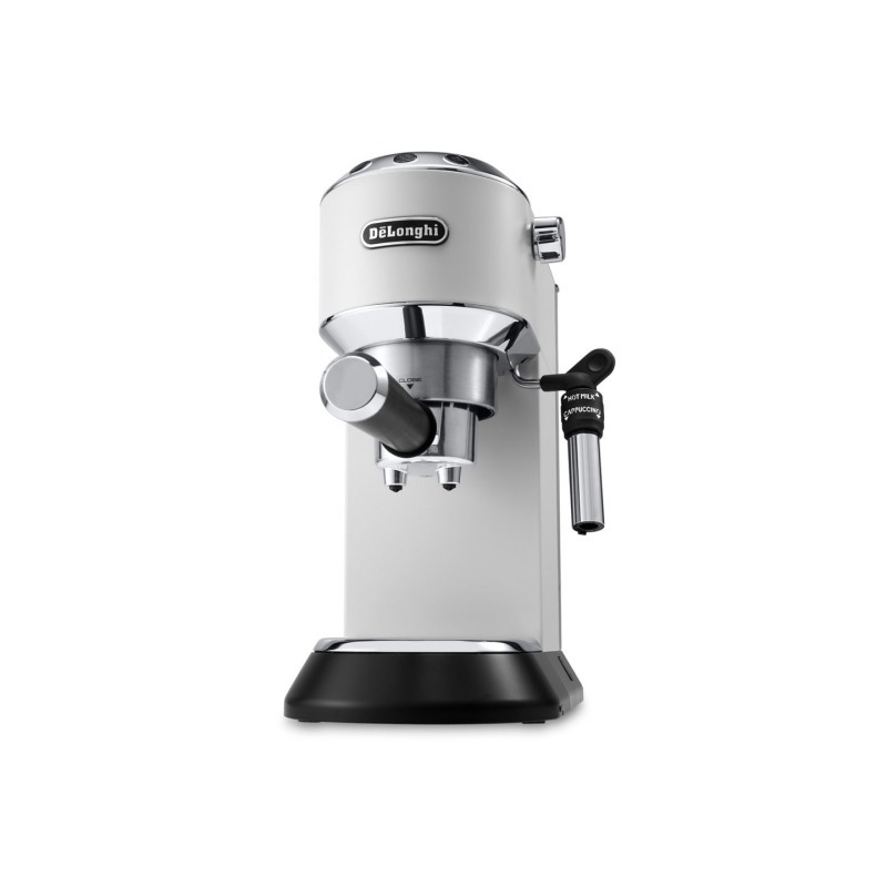 Machine expresso De’Longhi Dedica Style EC695 disponible en blanc, noir, inox et rouge