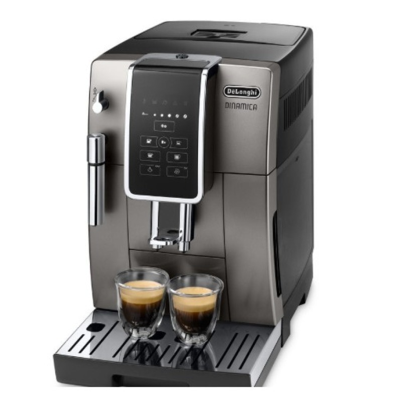 Machine à café à grains De’Longhi Dinamica FEB 3515.TB Titanium avec buse vapeur manuelle