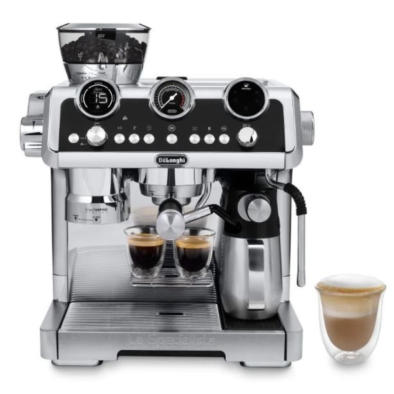 Machine expresso De’Longhi La Specialista Maestro Cold Brew EC9865.M métal avec broyeur et carafe à lait