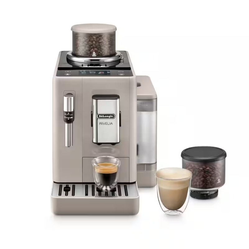 Machine à café à grains De’Longhi Rivelia Latte FEB 4455.BG Beige Sable avec carafe à lait automatique
