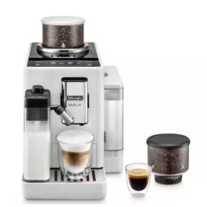 Machine à café à grains De’Longhi Rivelia Latte FEB 4455.W Blanc Arctique avec carafe à lait automatique