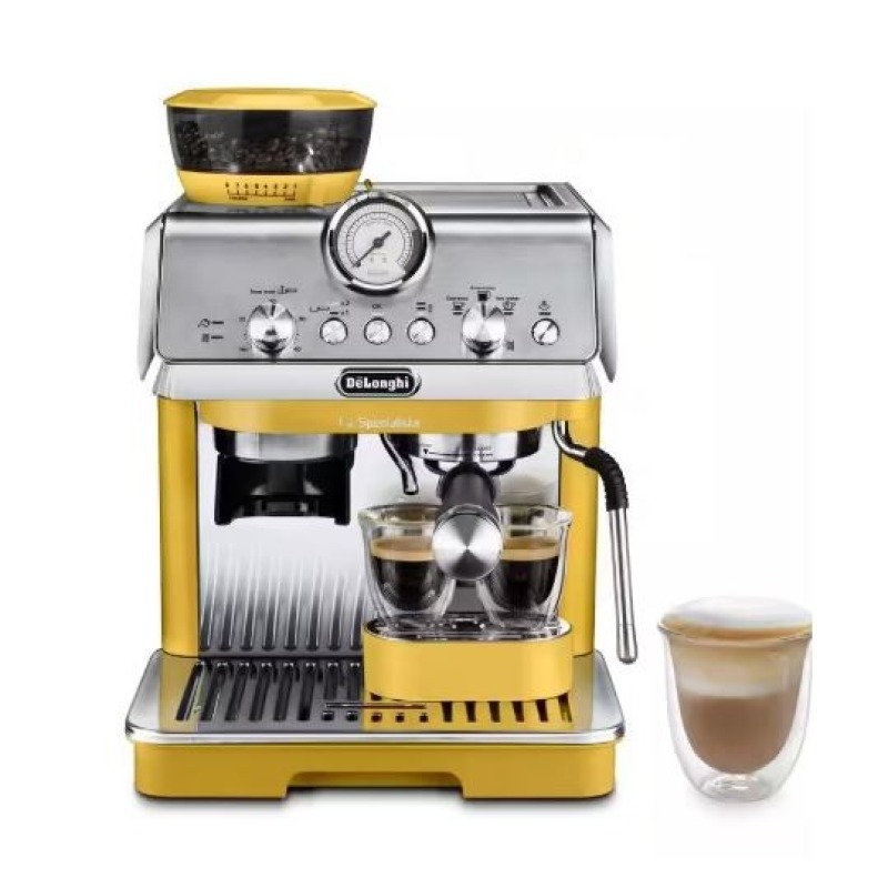 Machine expresso De’Longhi La Specialista Arte EC9155.YE jaune avec broyeur intégré et kit barista